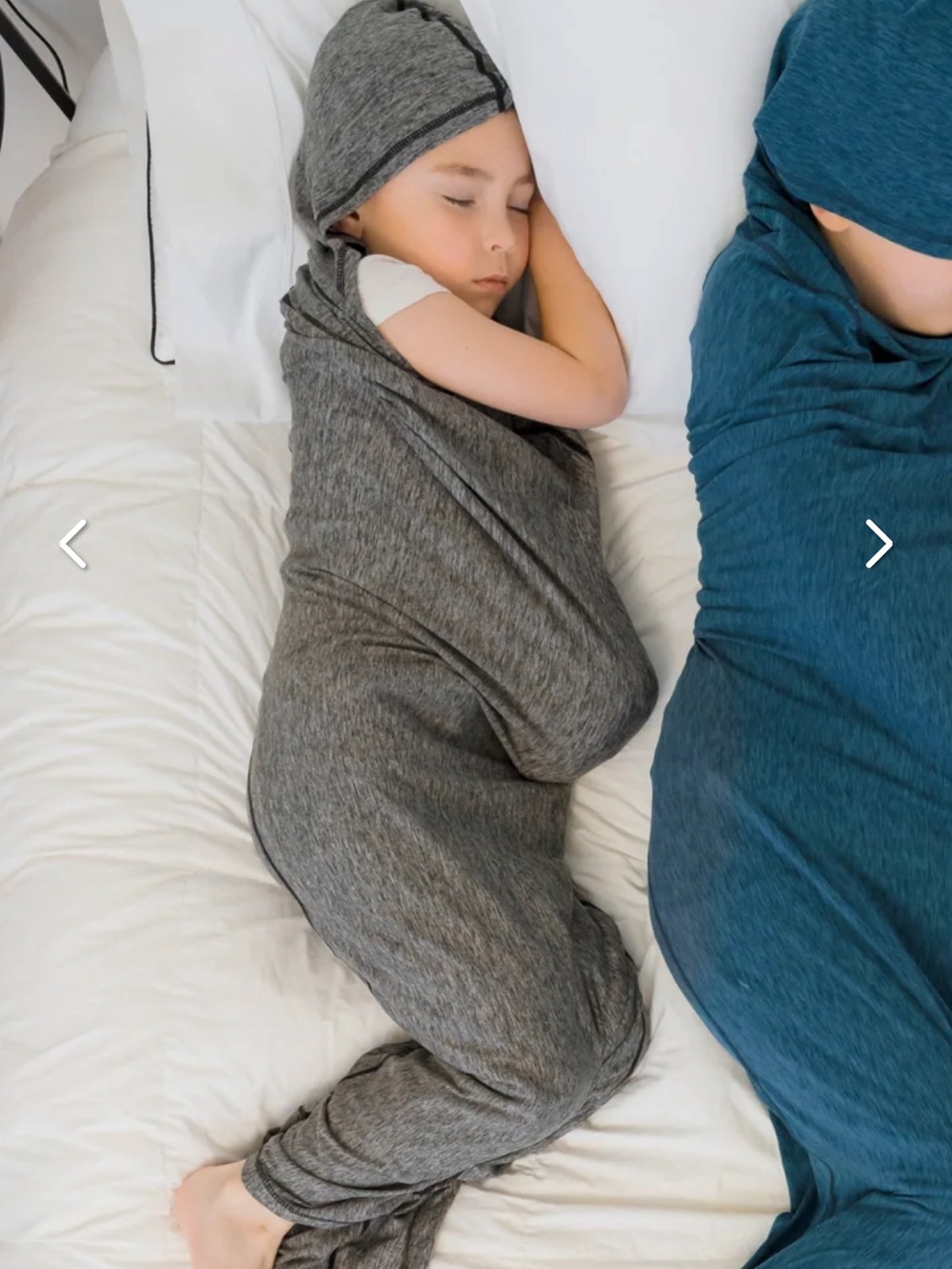 Cozy Grey Kids Hooded Sleep Swaddle - Soft Sleepwear